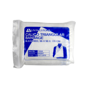 Livingstone Triangular Bandage, Bleached Calico, 110 x 110 x 155 cm, Each Each