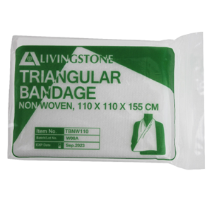 Livingstone Triangular Bandage, Bleached Calico, 110 x 110 x 155 cm, Each Each