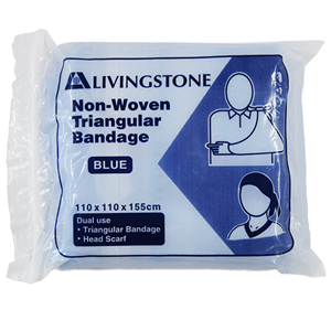 Livingstone Triangular Bandage, Bleached Calico, 110 x 110 x 155 cm, Each Each