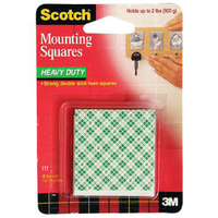 FOAM MOUNTS SCOTCH H/DUTY 111 3M 1X1 12/BOX Each