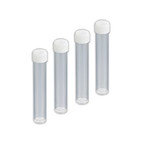 Techno Plas Flat Bottom PP Tube with PE Screw Cap, 10ml, 16 x 97mm, Unlabelled, White Cap Separate, 8 x 200 Tubes/Bag, 2 x 800 Caps/Bag Carton