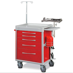 Clinicart Emergency Cart, 34 Inches, 1,020 Height x 690 Width x 520 Depth (mm), Each Each