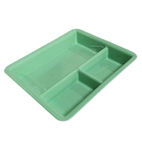 Autoplas Tray, with 3 Compartments, Recyclable Plastic, Autoclavable, 160mm x 140mm x 20mm, 50 Pieces/Carton Carton