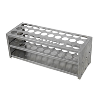 Livingstone Test Tube Rack Stand, Aluminium, 18mm Test Tube Diameter, 30 Holes, 3 Rows, Each Each