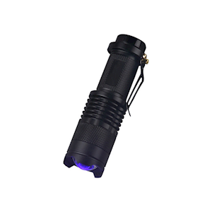 Livingstone UltraViolet Light Torch, UV LED 395NM, Aluminium Body with Pocket Clip, Each Each
