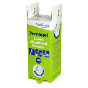 Vernacare Vernagel Super Absorbent Powder, 100 Sachets/Box Box