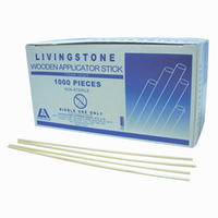 Livingstone Wooden Applicator Sticks, 15 cm Length, 100pct Biodegradable, 1,000/Box Box