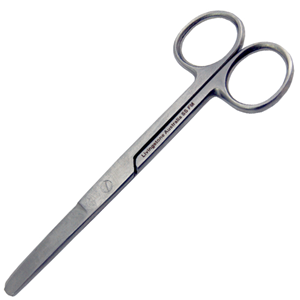 Livingstone Nurses Surgical Scissors, 13cm, 30 Grams, Blunt/Blunt, Straight, Stainless Steel, Each Each