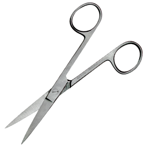 Livingstone Nurses Surgical Scissors, 13cm, 30 Grams, Blunt/Blunt, Straight, Stainless Steel, Each Each