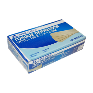 Livingstone Wooden Tongue Depressors, Smooth Bevelled Edge, 150 x 17 x 1.6 mm, 100pct Biodegradable, Non-Sterile, 100/Box, 50 Boxes/Carton
