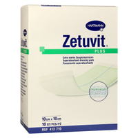 Hartmann Zetuvit Plus Extra Absorbent Dressing, 10cm x 10cm, 10/Box Box