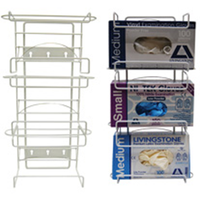 Triple Gloves Box Holder or Dispenser, Powder Coated Iron Wire, Inner Dimension (LxWxH): 48x20x14 cm Each